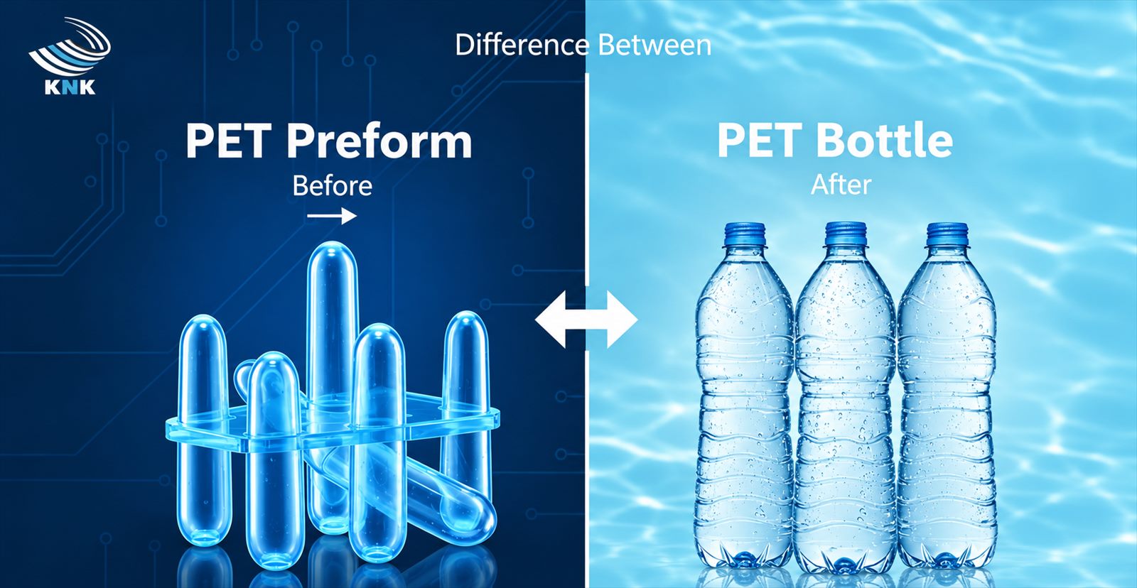 What Is the Difference Between a PET Preform and a PET Bottle?